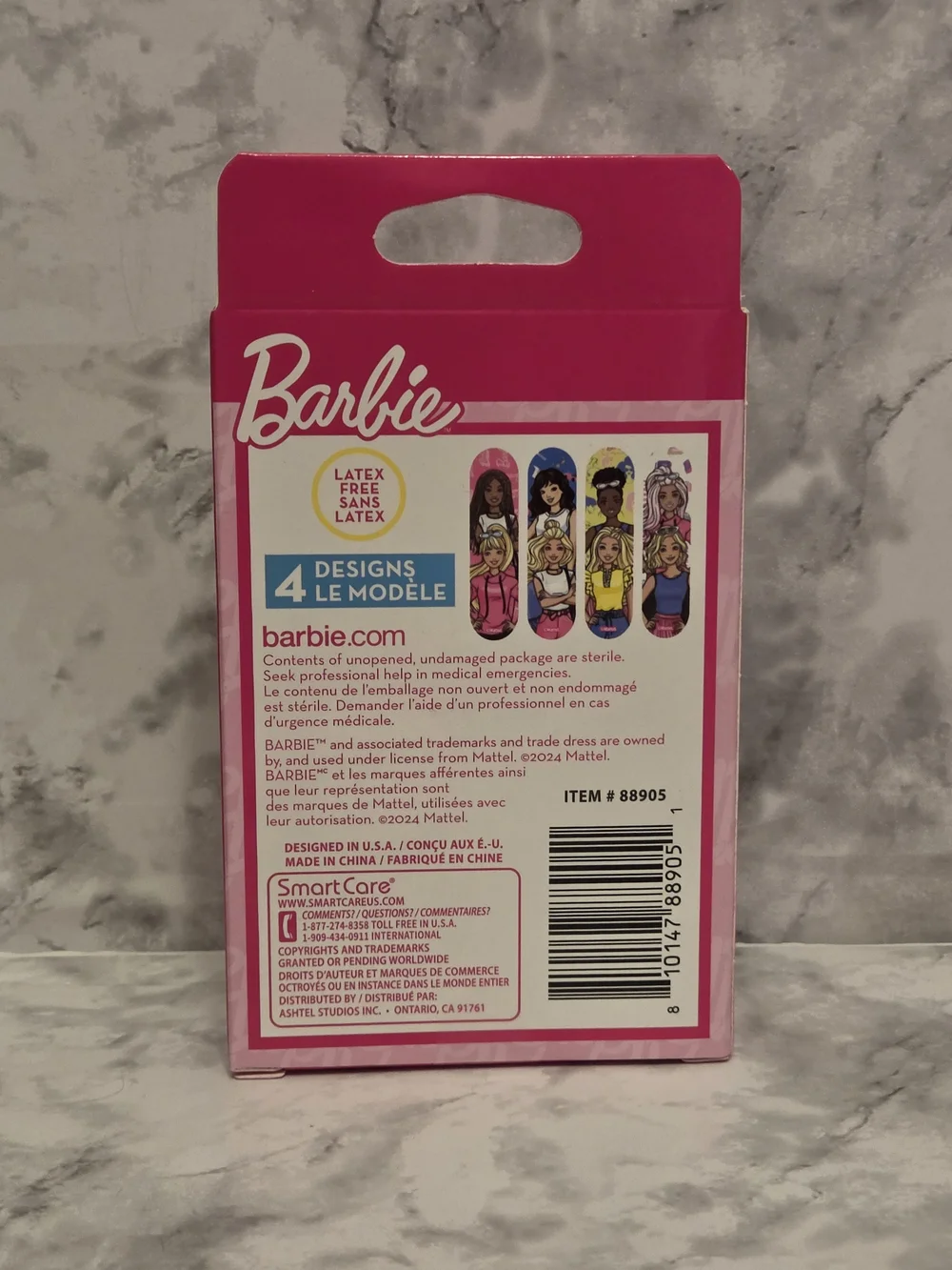 Barbie 7 Piece Bundle Set - Toothpaste, Toothbrush, Bandaids, Nails, Sanitzer...